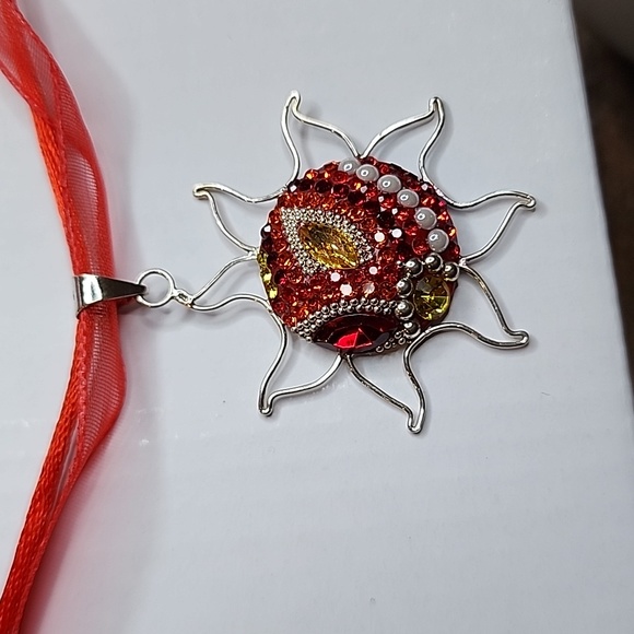 Sterling Silver Sun Necklace Set - Picture 3 of 8